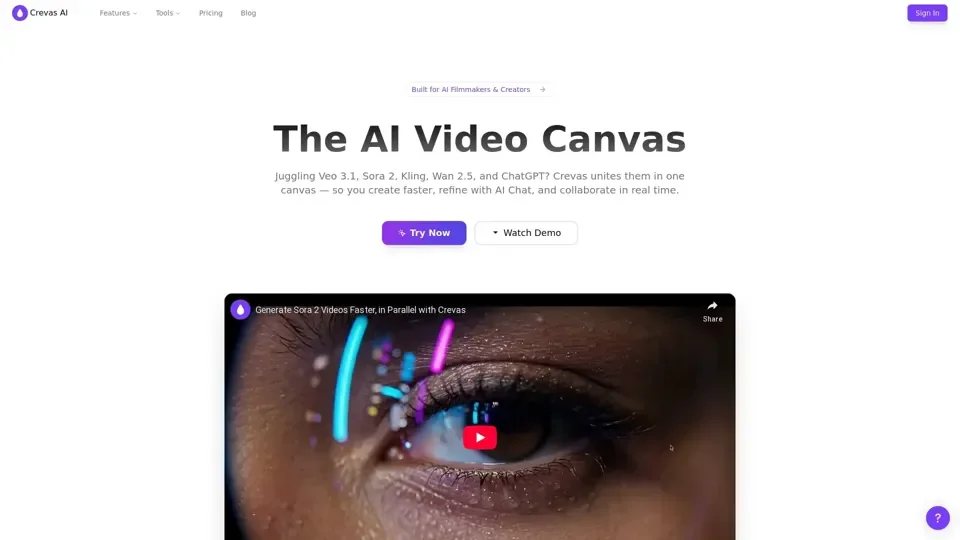 Crevas AI - AI Video Creation Canvas with Veo 3 & more Crevas AI - AI Video Creation Canvas with Veo 3 & more