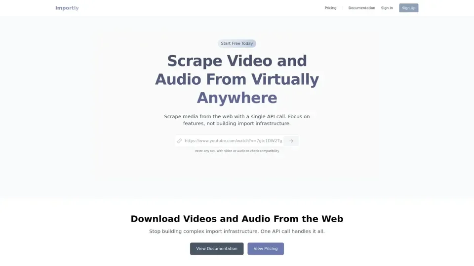 Importly | Scrape Video and Audio From Virtually Anywhere Importly | Scrape Video and Audio From Virtually Anywhere