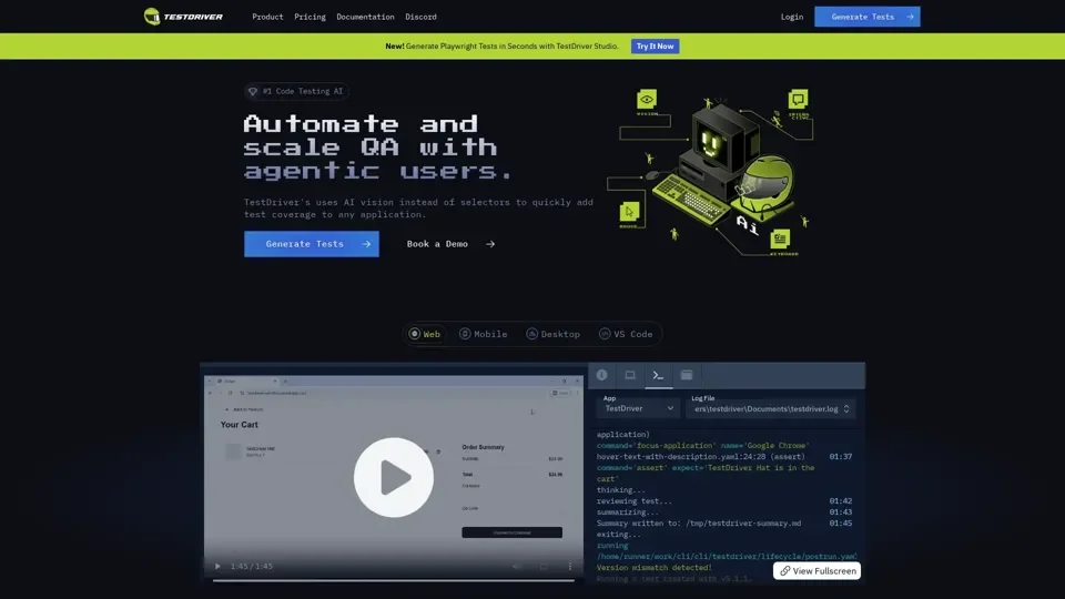 TestDriver - AI Agent for QA Testing