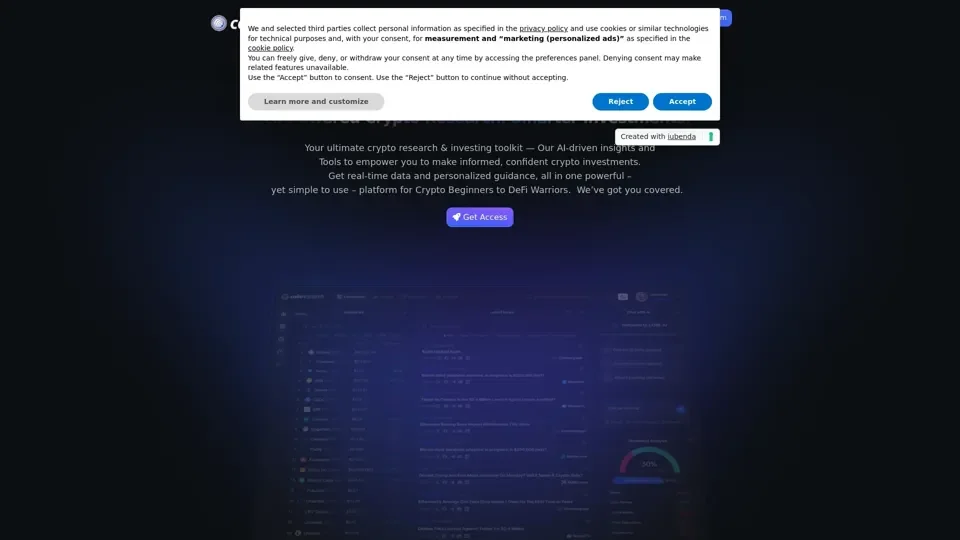 AI-Powered Crypto Research. Smarter Investments.