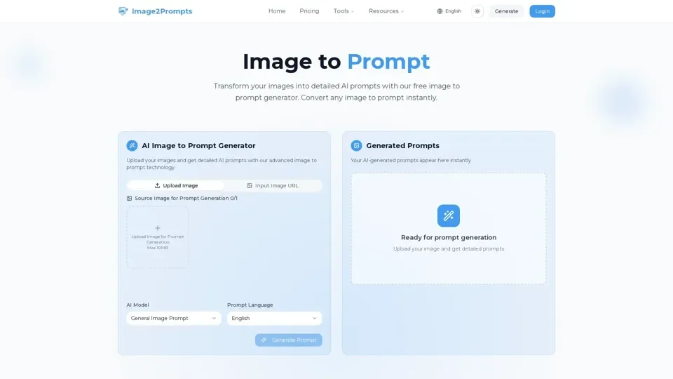 Image to Prompt – Free AI Image to Text Prompt Tool | Image2Prompts