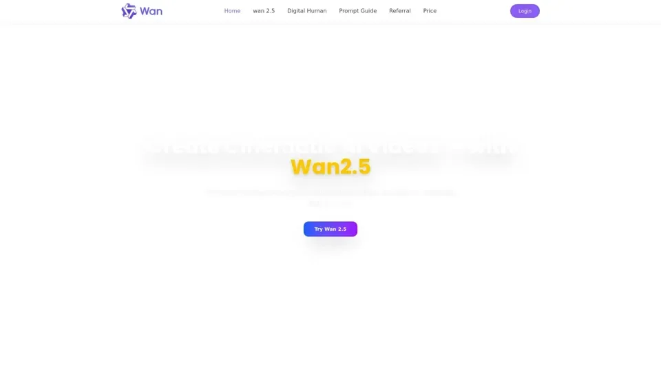 Wan 2.5: Leading AI Video Generation Model (Wan 2.5)|Wan AI