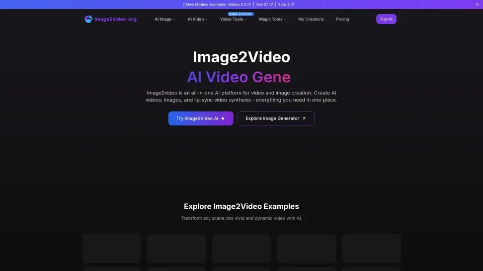 Image2Video AI - Free Online Image to Video AI Generator