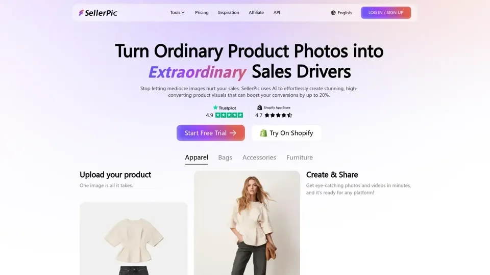 SellerPic: AI Fashion Models & Product Image Generator