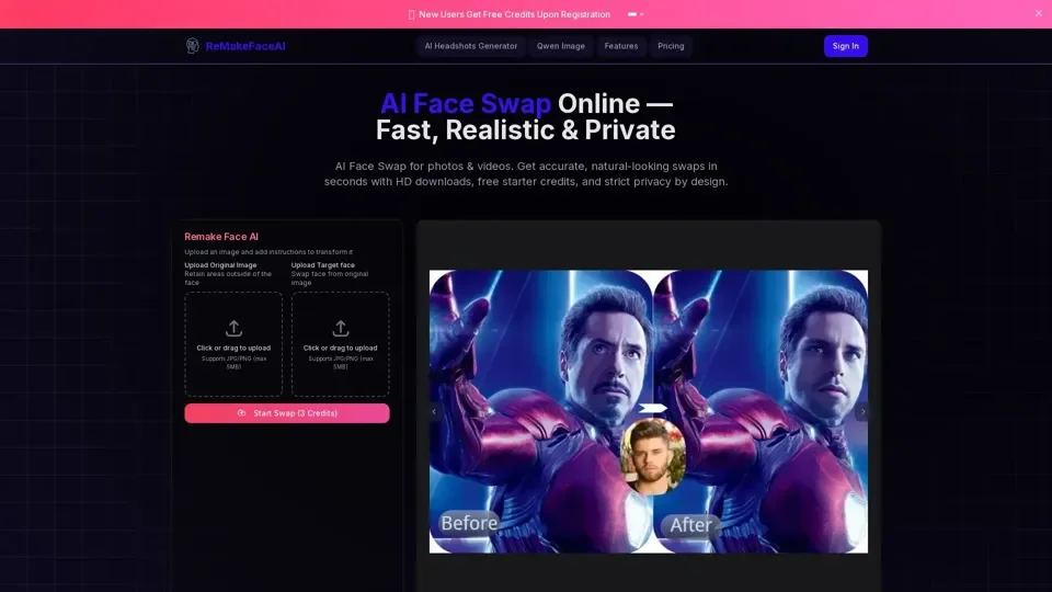 AI Face Swap Online (Free, No Watermark) | Remake Face AI
