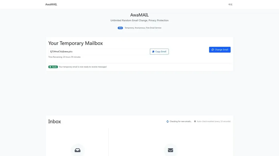 AwaMAIL - Temporary, Anonymous, Free Email Service | Temporary Email, 10 Minute Mail, Disposable Email, Temp Mail, Quick Registration Email, 24Hour Mail, Anonymous Email, Throwaway Email, Fake Email, Secure Email