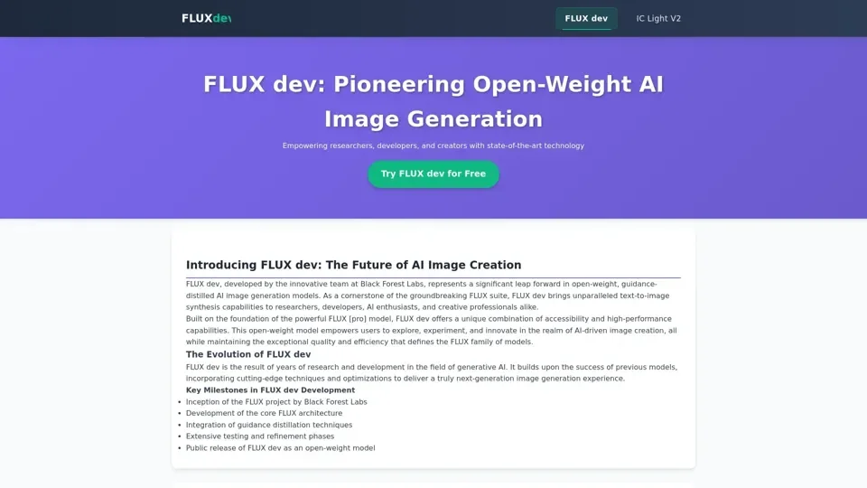 FLUX dev: Revolutionary Open-Weight AI Image Generation Model