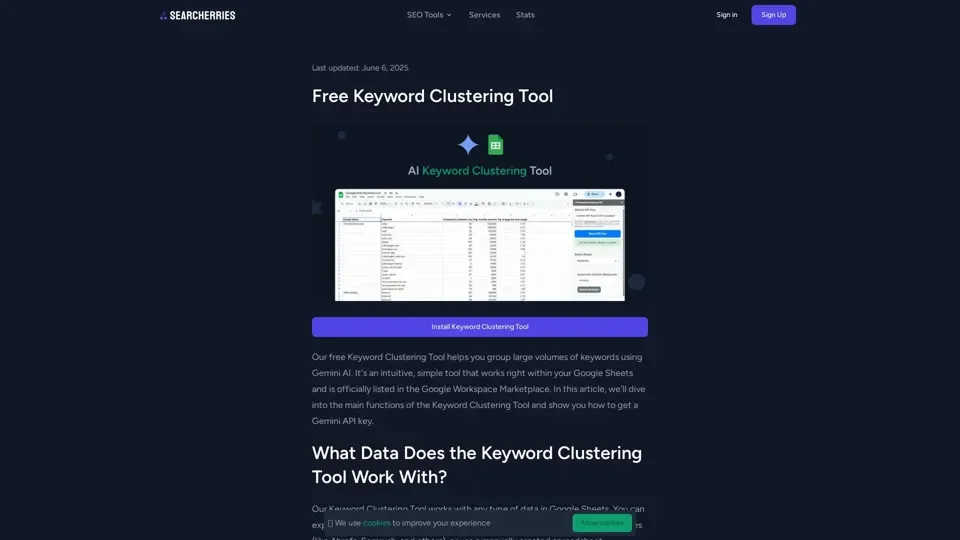 Keyword Clustering Tool - AI-Powered & 100% Free Keyword Clustering Tool - AI-Powered & 100% Free