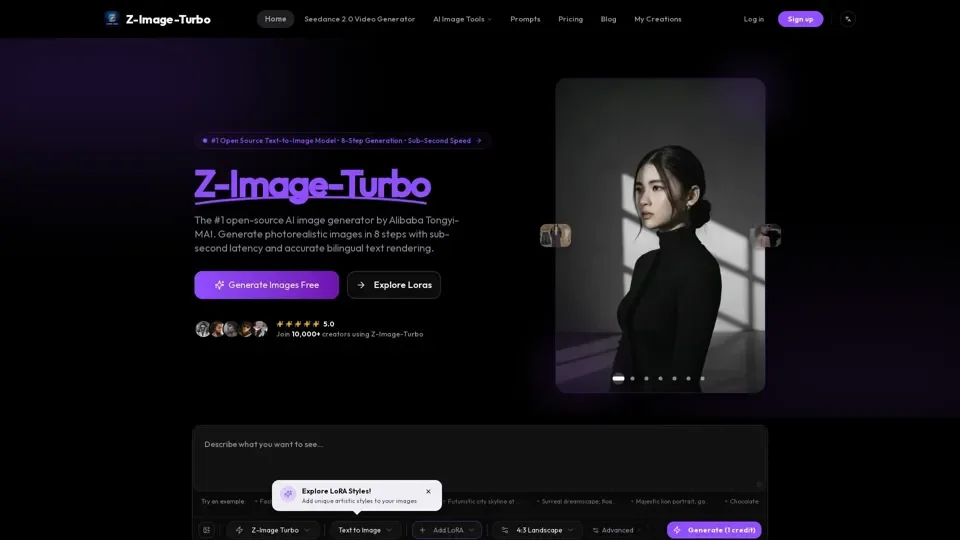 Z-Image-Turbo: #1 Fast Open Source AI Image Generator
