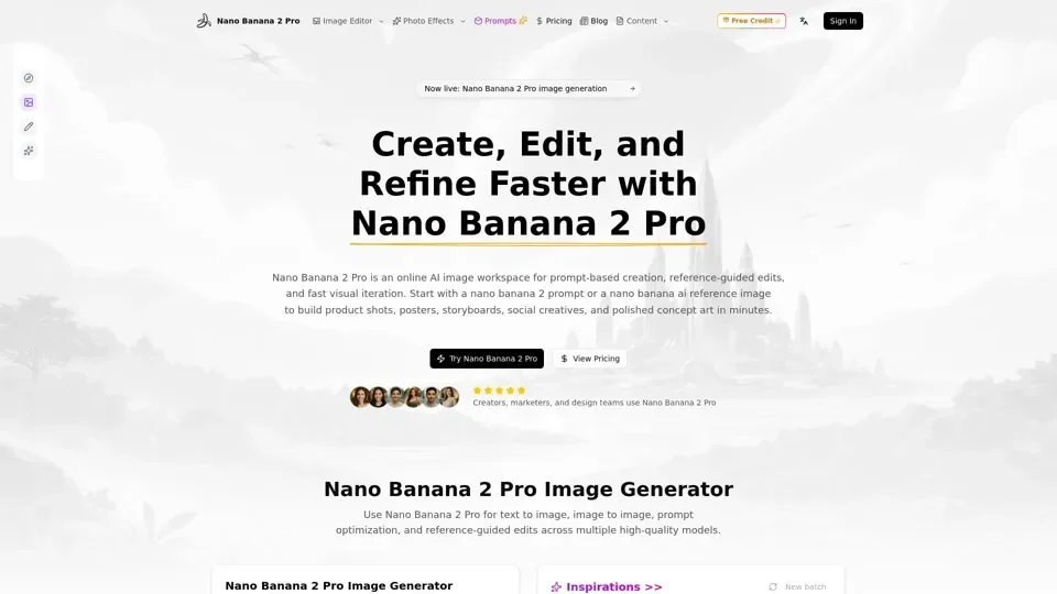 Nano Banana 2 Pro: AI Image Generator & Photo Editor