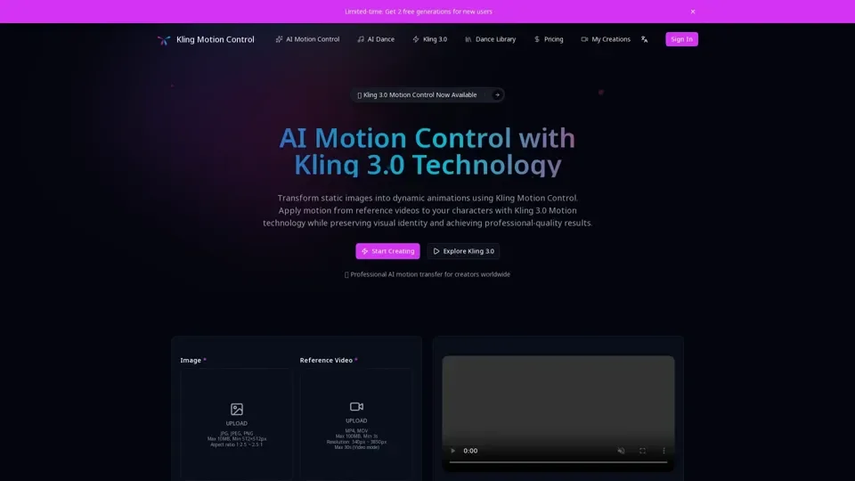 Kling Motion Control - AI Motion Transfer with Kling 3.0