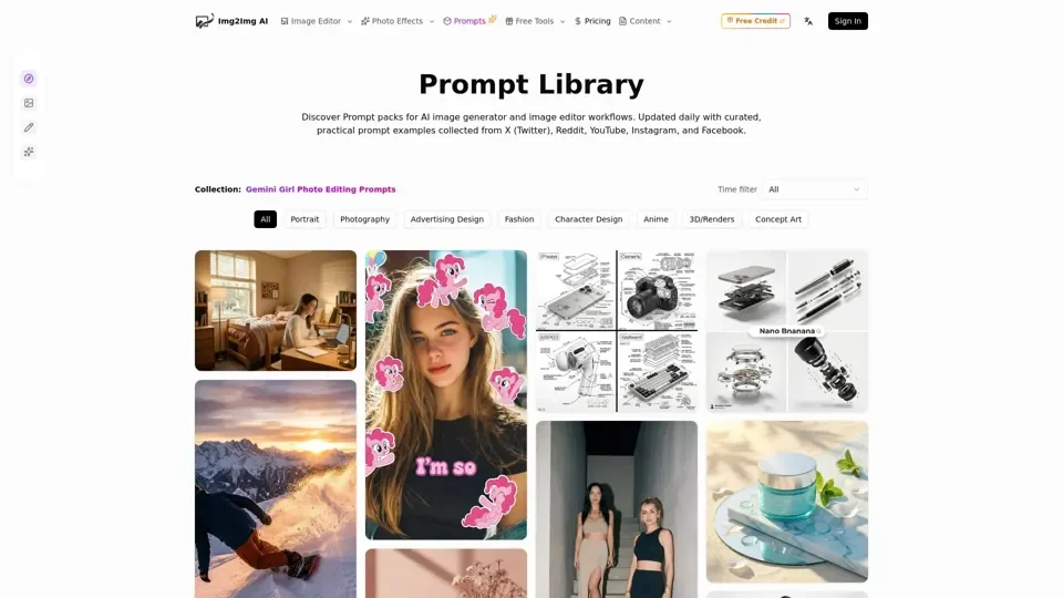 Banana Prompts - For AI Image Generator & Image Editor | Img2Img AI