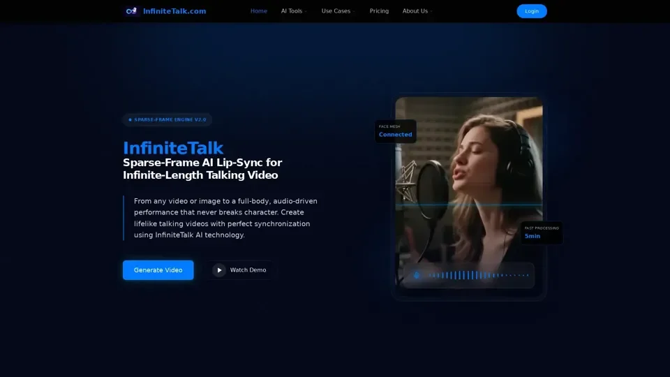 InfiniteTalk -  AI Lip-Sync Talking Video Generator