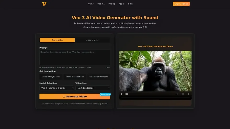 Veo 3 AI Vdeo Generator with Realistic Sound