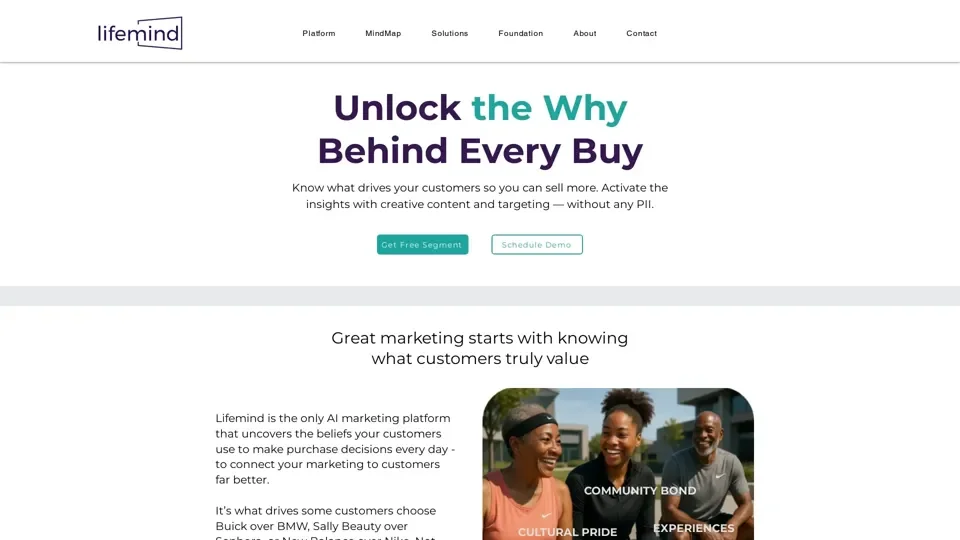 Lifemind | AI Customer Insights & Marketing Segmentation Tool