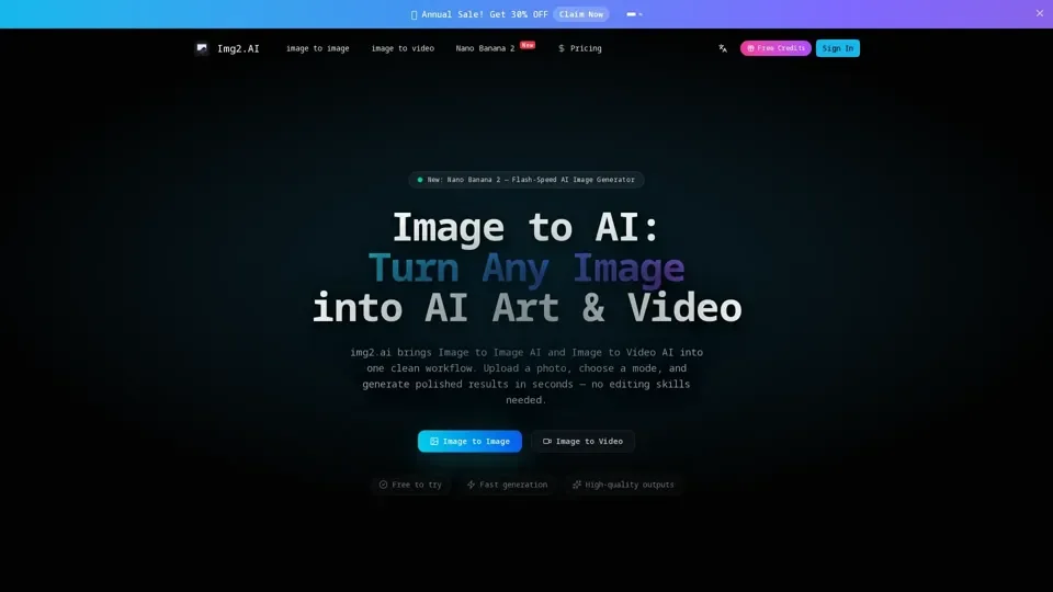 img2.ai – Image to Image AI & Image to Video AI Platform