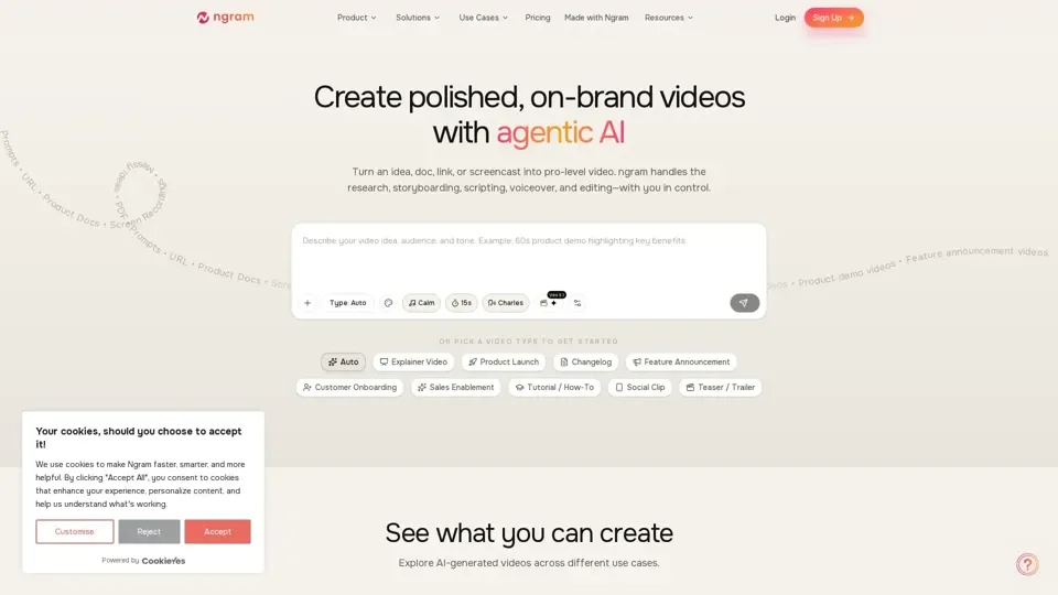 ngram – Create polished, on-brand videos with AI