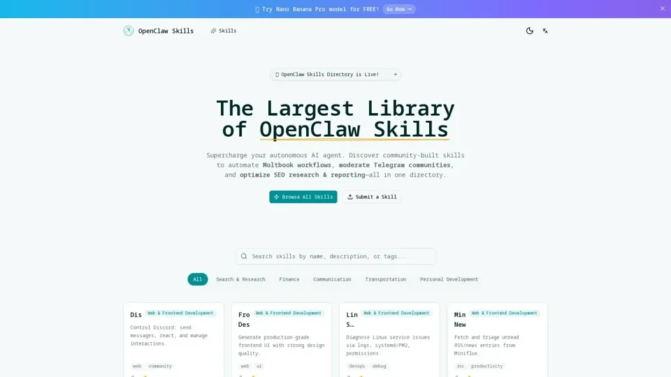 OpenClaw Skills Directory | OpenClaw Scripts & Plugins Library