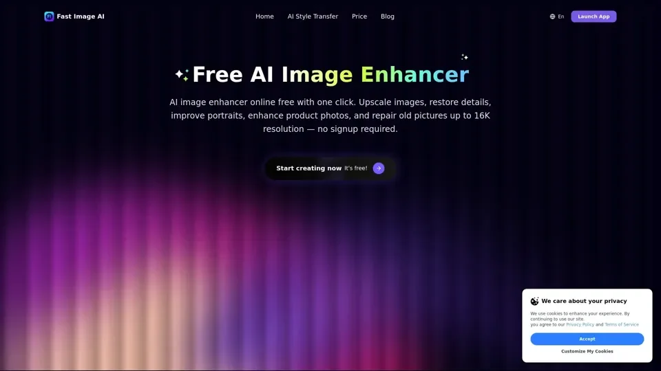 Free AI Image Enhancer & Image Upscaler Online | Fast Image AI