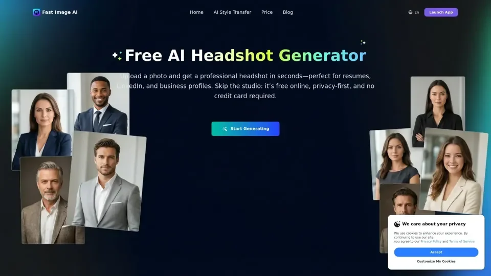Free AI Headshot Generator – Private & Online | Fast Image AI