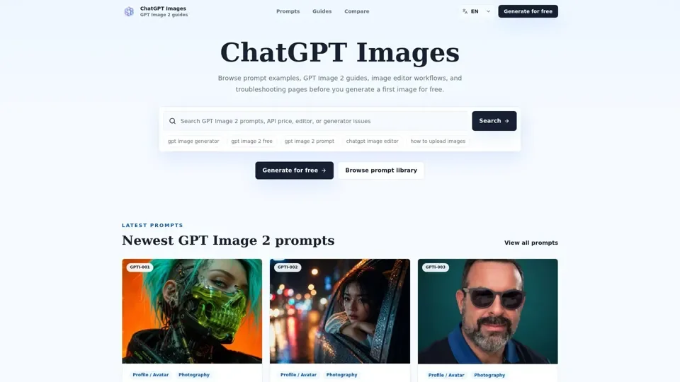 ChatGPT Images: Prompt Library and GPT Image 2 Guides