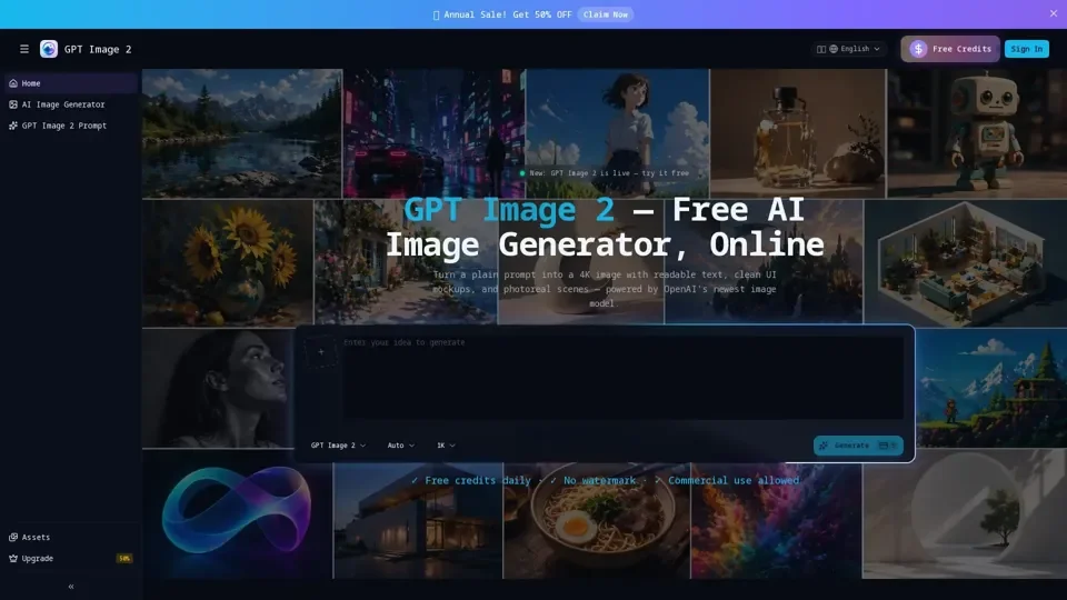 GPT Image 2 Free Online — 4K AI Images with Readable Text