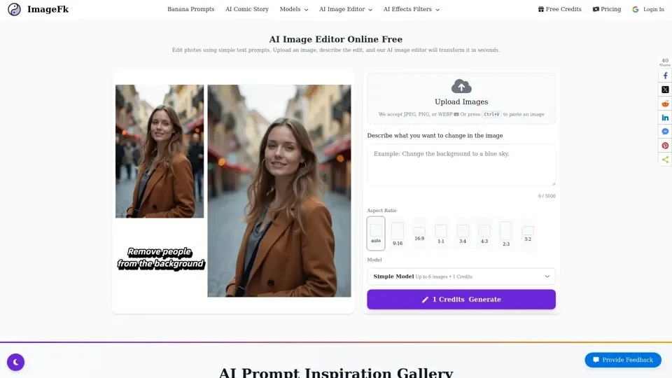 AI Image Editor – Edit Photos with Text Prompts Online (Free) | ImageFk