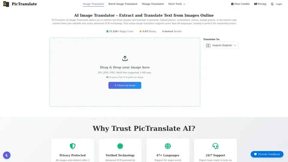 AI Image Translator & Pic to Text Tool – Extract and Translate Text from Images Online | PicTranslate AI