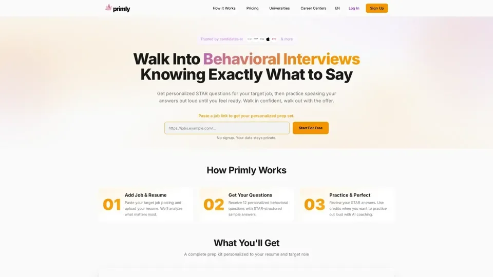 Master Behavioral Interview Questions with Smart Practice | Primly