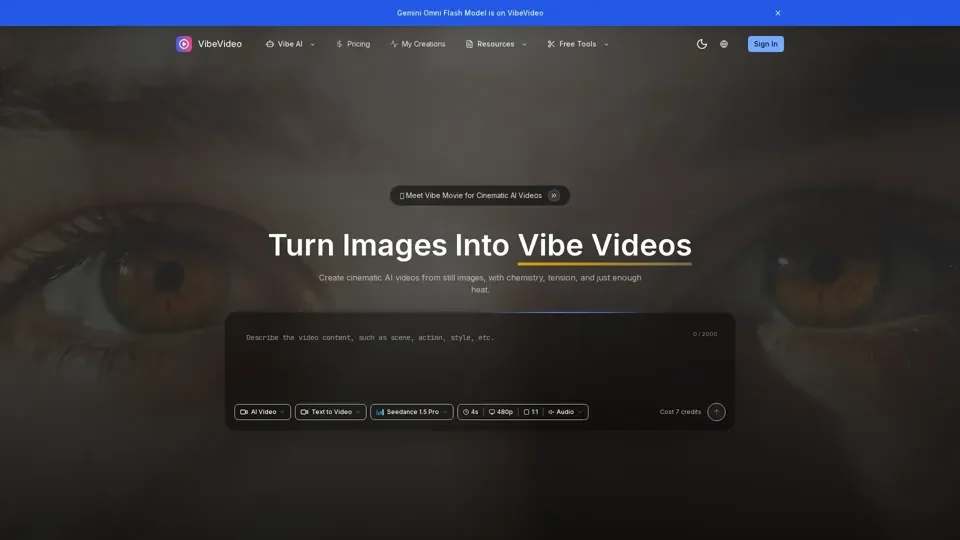 Image to Video AI Generator | VibeVideo