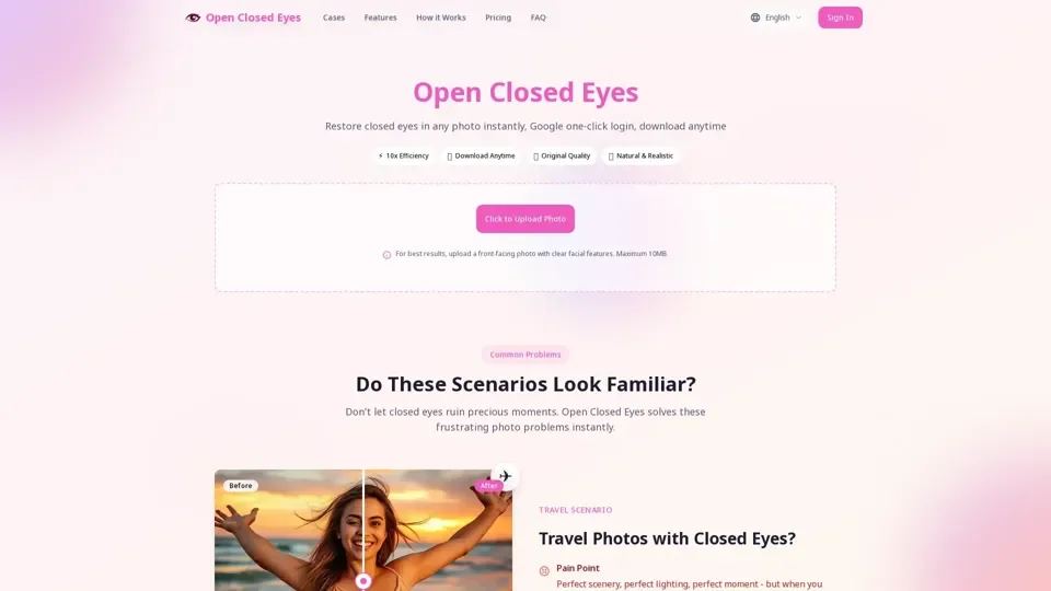 Open Closed Eyes | AI-Powered Eye Opening Photo Editor
